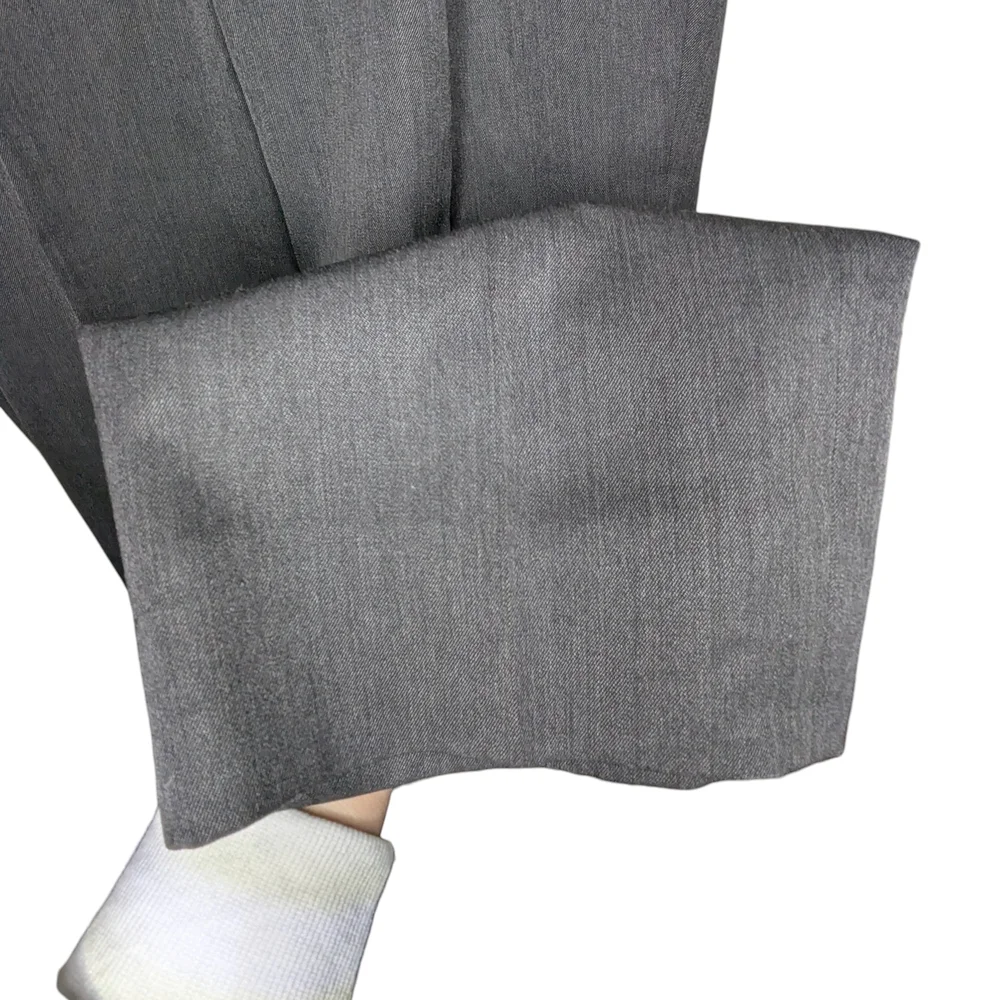 Ben Silver by Majer Dress Pants 34 X 27.5 Charcoal Gray USA Made Wool Pleated